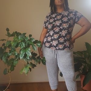 Forever 21Plus Size Floral Mock Turtle Neck Blouse